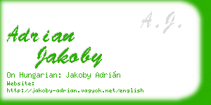 adrian jakoby business card