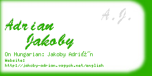 adrian jakoby business card